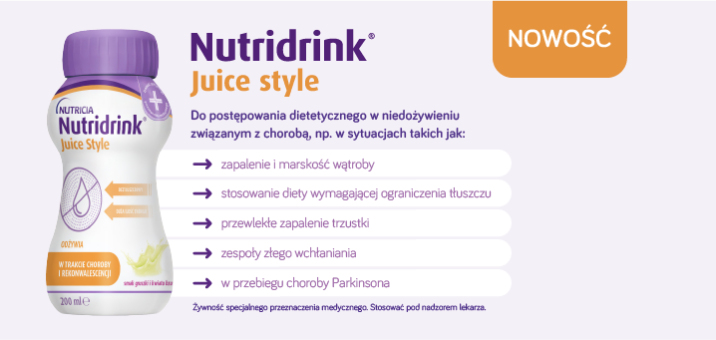 Nutridrink Juice Style nowe smaki 4x200 ml