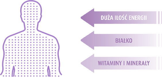 Nutridrink Standard zapewnia dużą ilość energii, białka i składników odżywczych.