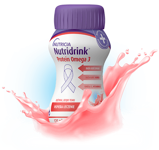 Nutridrink Protein Omega 3 jest dostępny w dwóch smakach – rześki smak truskawkowo-malinowy.