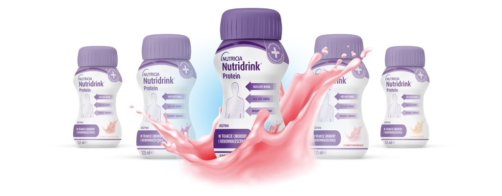Nutridrink Protein jest dostępny w różnych smakach – rześki smak czerwonych owoców.