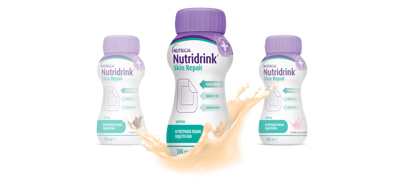 Nutridrink Skin Repair jest dostępny w różnych smakach – smak waniliowy.