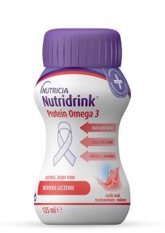 Nutridrink Protein Omega 3 to produkt wspierający żywienie chorych onkologicznie.